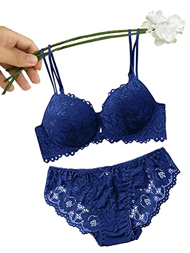 HiloRill Women Sexy Cotton 2 Piece Bridal Bra and Panties Lingerie Set for  Honeymoon | Anniversary | Everyday Bra
